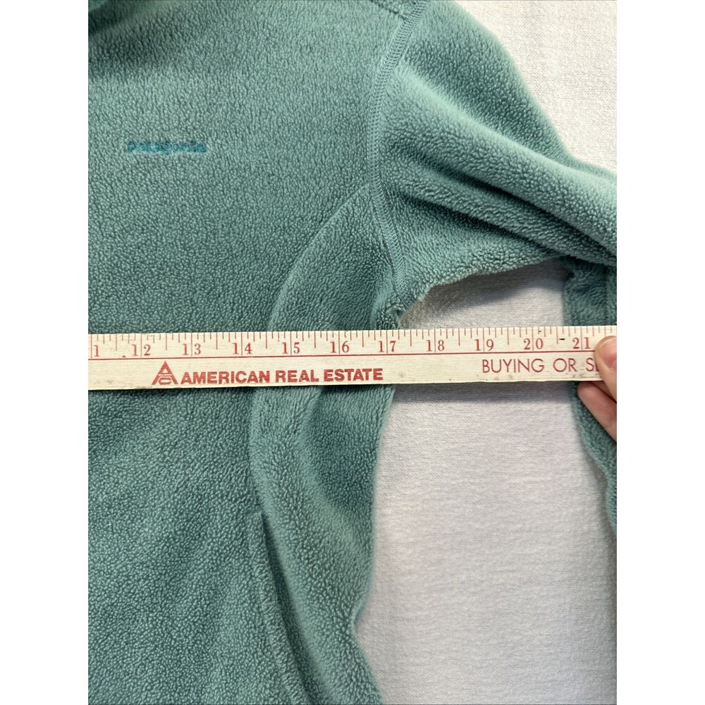 Patagonia Jacket Synchilla Womens Small Teal Blue Fleece Soft Touch Full Zip USA - Picture 6 of 9